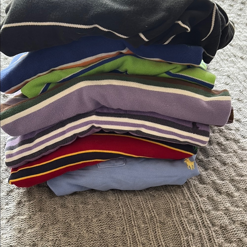 Polo by Ralph Lauren 7 Men's Shirts - Black, Blue, Green, Purple, Red